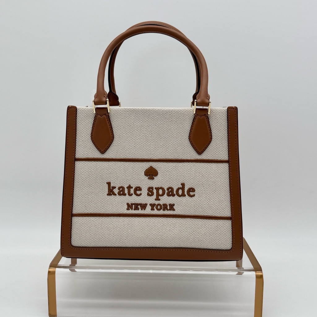Kate Spade Ellie Canvas Small Tote Warm Gingerbread